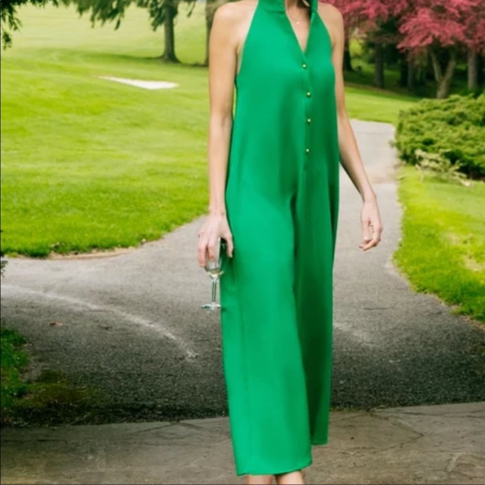 Tuckernuck Emerald Green Halter Maxi Dress - Picture 3 of 8